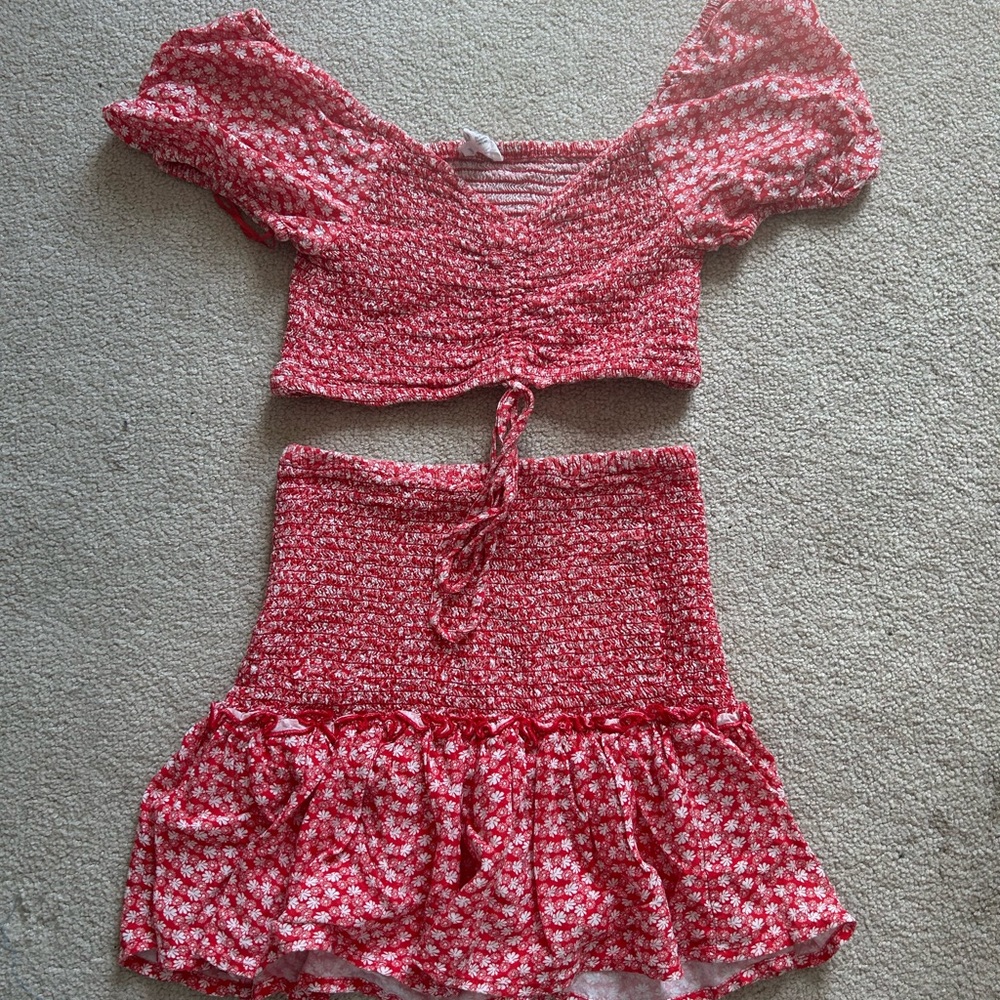 Floral skirt set